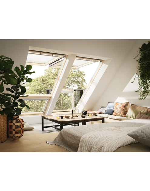 Zdjęcie: Okno GPL 3066 drewniane klapowo-obrotowe, 78x140 cm VELUX