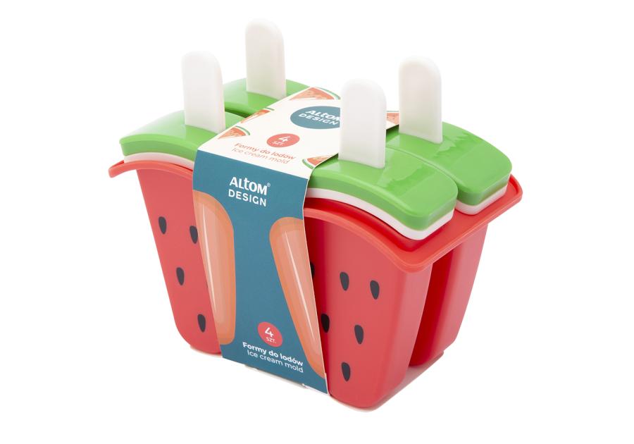 Zdjęcie: Komplet 4 foremek do lodów arbuz 13x7x11 cm ALTOM DESIGN