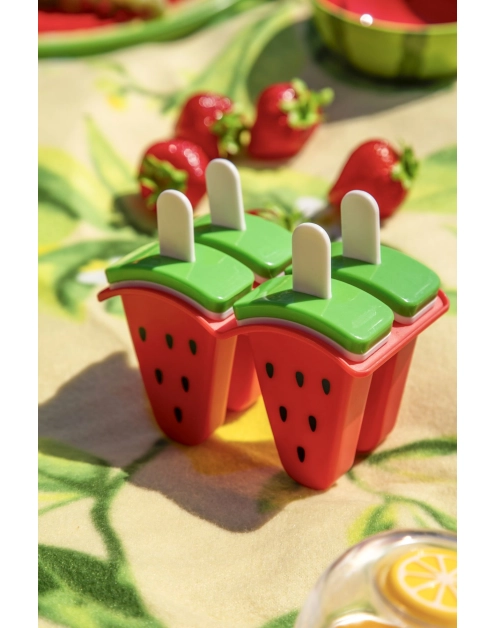 Zdjęcie: Komplet 4 foremek do lodów arbuz 13x7x11 cm ALTOM DESIGN