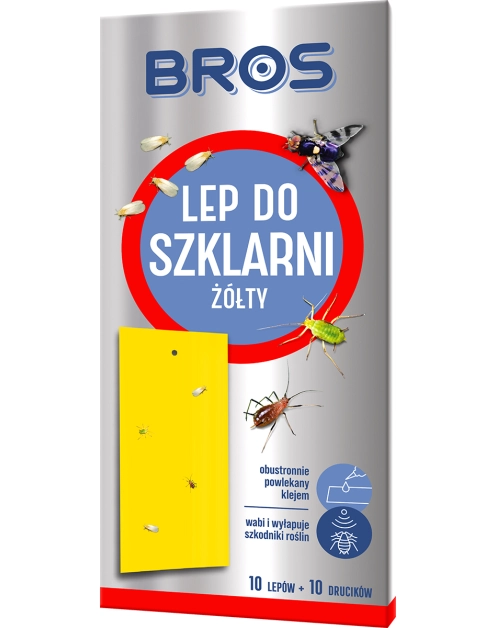 Zdjęcie: lep do szklarni żółty 10 szt. BROS