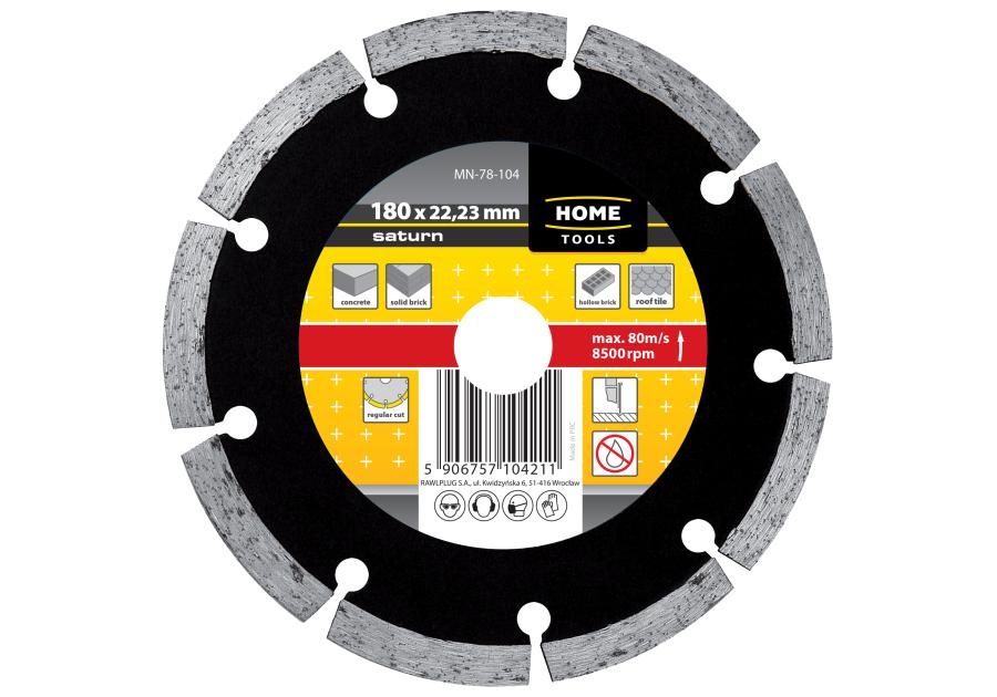 Zdjęcie: Ściernice diamentowe segmentowe Saturn 180 mm RAWLPLUG
