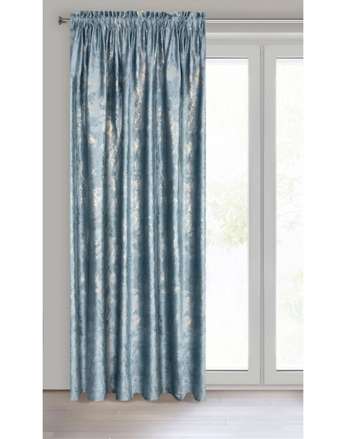 Zdjęcie: Zasłona gotowa Kornelia na taśmie 140x270 cm niebieski EUROFIRANY