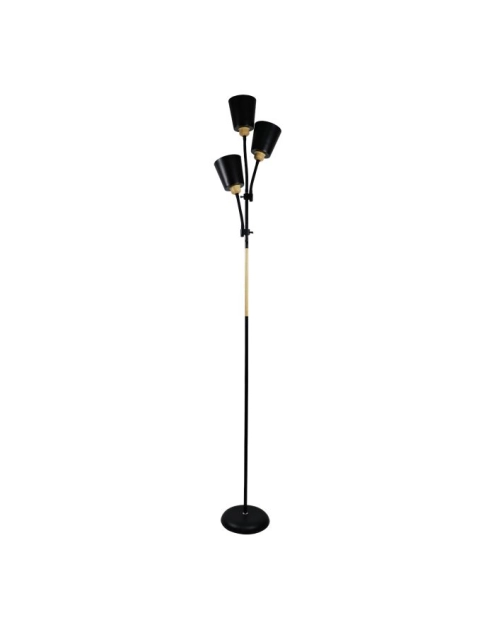 Zdjęcie: Lampa stojąca podłogowa Grace 3-punktowa 192 cm, czarna ORNO