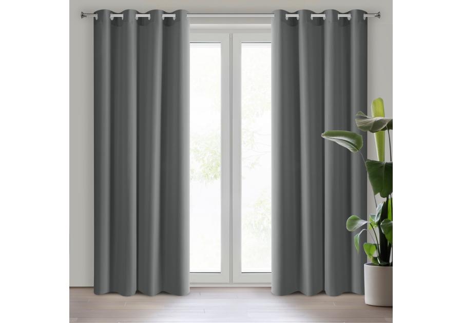 Zdjęcie: Zasłona gotowa Rita 140x250 cm grafitowy EUROFIRANY