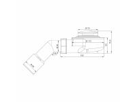 Zdjęcie: Syfon do brodzika fi 50 mm, niski czyszczony od góry, korek klik-klak złoty INSTADRAIN