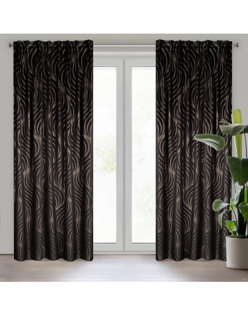 Zdjęcie: Zasłona 140x270 cm, taśma flex EUROFIRANY