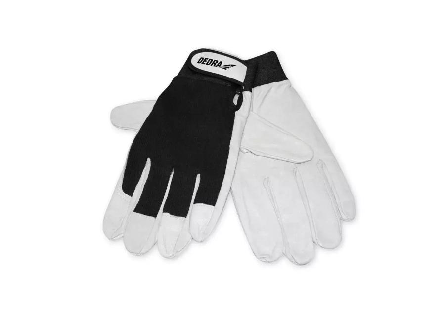 Zdjęcie: Rękawice ochronne skóra rozmiar 10 czarne DEDRA
