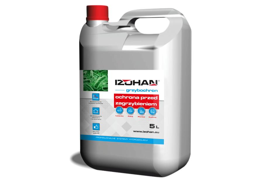 Zdjęcie: Grzybochron 5L preparat do zabezpieczania przed porażeniem grzybami i pleśnią IZOHAN