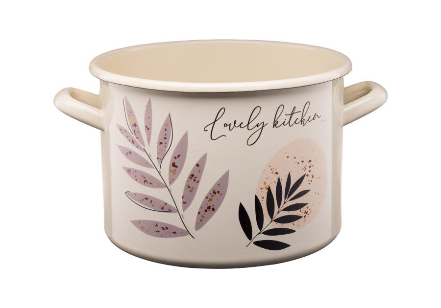 Zdjęcie: Garnek emaliowany z kalką Flores 22 cm/6 L wzór 3 GALICJA