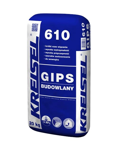 Zdjęcie: Gips budowlany 610 20 kg KREISEL