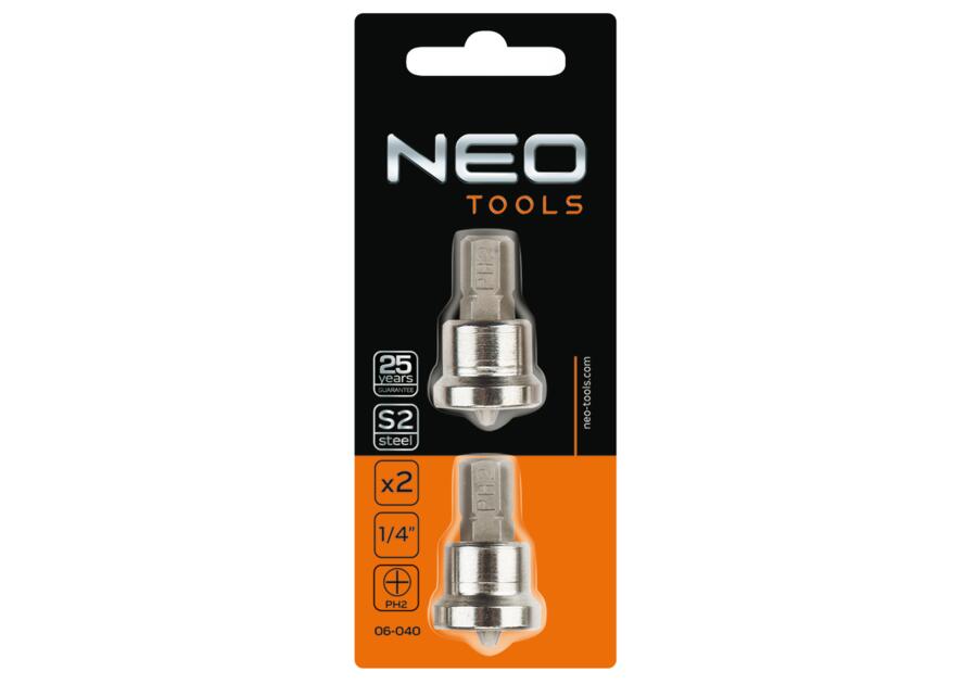Zdjęcie: Końcówki wkrętakowe PH2 x 25 mm, 2 sztuki NEO