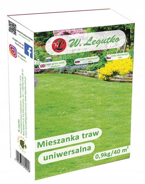 Zdjęcie: Mieszanka traw uniwersalna 0,9 kg W.LEGUTKO