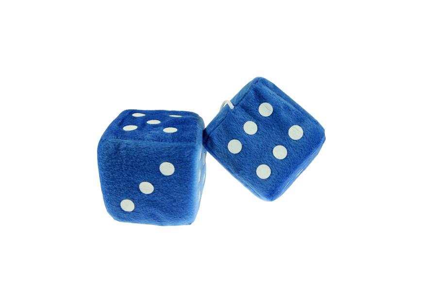 Zdjęcie: Kostki dekoracyjne niebiesko-białe 8x8 cm zawieszka pluszowa BOTTARI