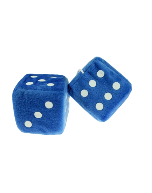 Zdjęcie: Kostki dekoracyjne niebiesko-białe 8x8 cm zawieszka pluszowa BOTTARI