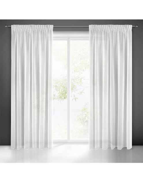 Zdjęcie: Firana gotowa Eselna taśmie 135x270 cm biały EUROFIRANY