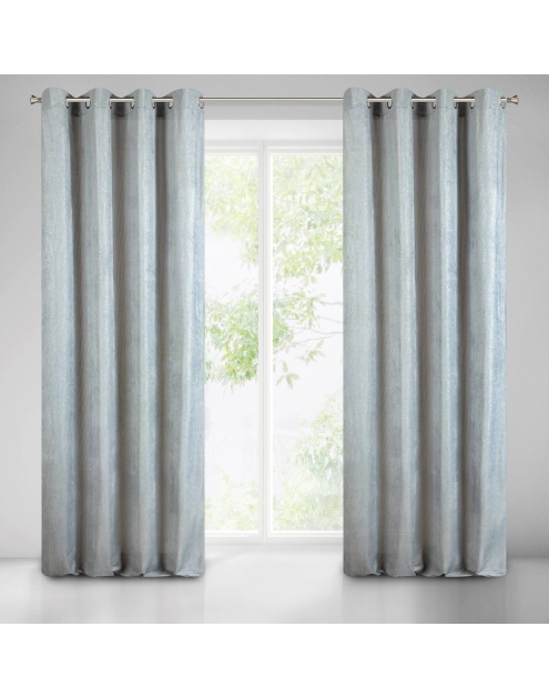 Zdjęcie: Zasłona gotowa Ibbie 140x250 cm stalowy EUROFIRANY