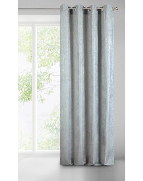 Zdjęcie: Zasłona gotowa Ibbie 140x250 cm stalowy EUROFIRANY