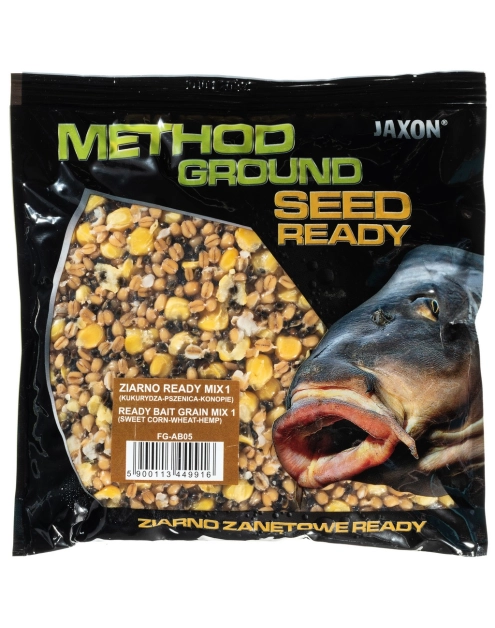 Zdjęcie: Ziarno method ground ready mix 1 kukurydza, przenica, konopie 0,5 kg JAXON