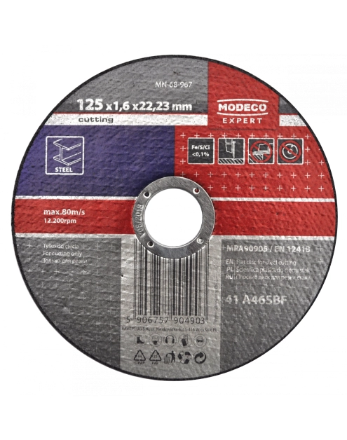 Zdjęcie: Ściernica do cięcia stali 115x1,6x22,23 mm płaska 25 szt. RAWLPLUG