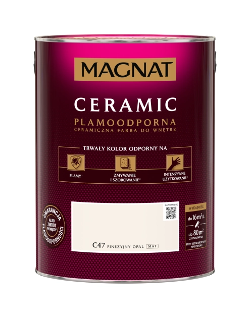 Zdjęcie: Farba Ceramic finezyjny opal C47 5L MAGNAT
