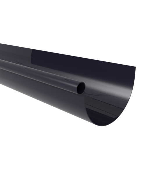 Zdjęcie: Rynna G125 ryflowana grafit 400 cm SCALA