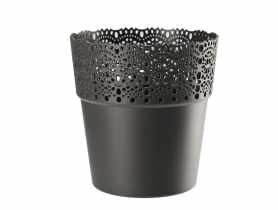 Osłonka doniczkowa Bella 11,5 cm antracyt DOMEX