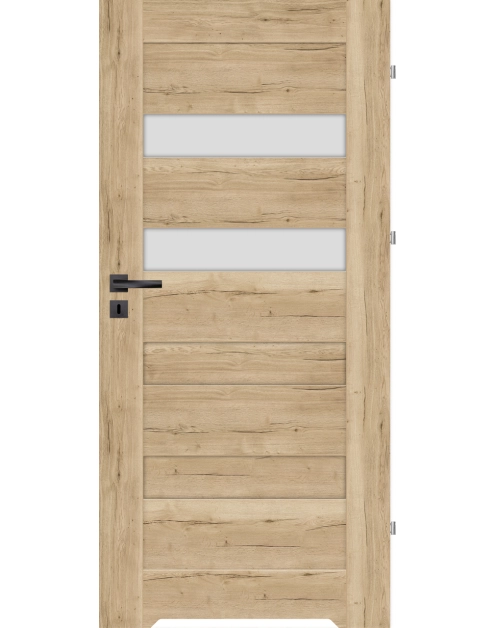 Zdjęcie: Drzwi wewnętrzne Efez 70P dąb halifax, mleczna szyba, podcięcie NAWADOOR