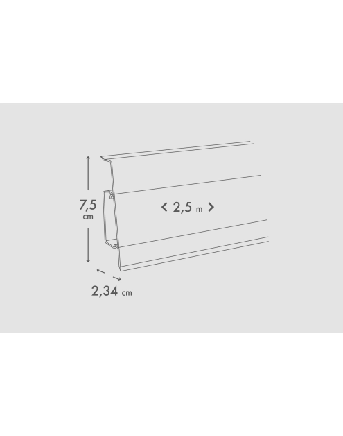 Zdjęcie: Listwa przypodłogowa Hi Line Cezar 2,5 m dąb alcanta mat CEZAR