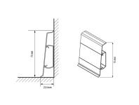Zdjęcie: Listwa przypodłogowa Hi Line Cezar 2,5 m dąb alcanta mat CEZAR