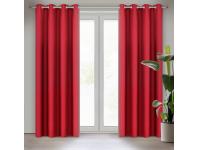Zdjęcie: Zasłona gotowa Rita 140x250 cm czerwony EUROFIRANY