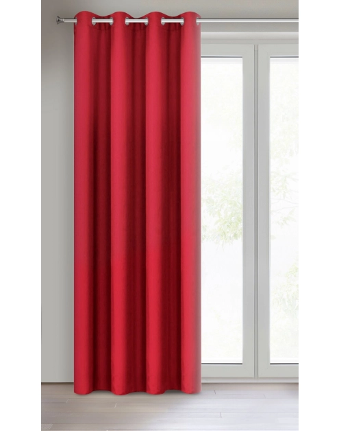 Zdjęcie: Zasłona gotowa Rita 140x250 cm czerwony EUROFIRANY
