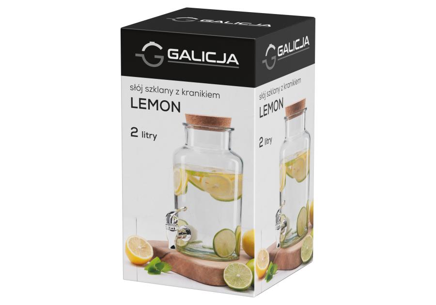 Zdjęcie: Słój szklany z kranikiem Lemon 2L 31220 GALICJA
