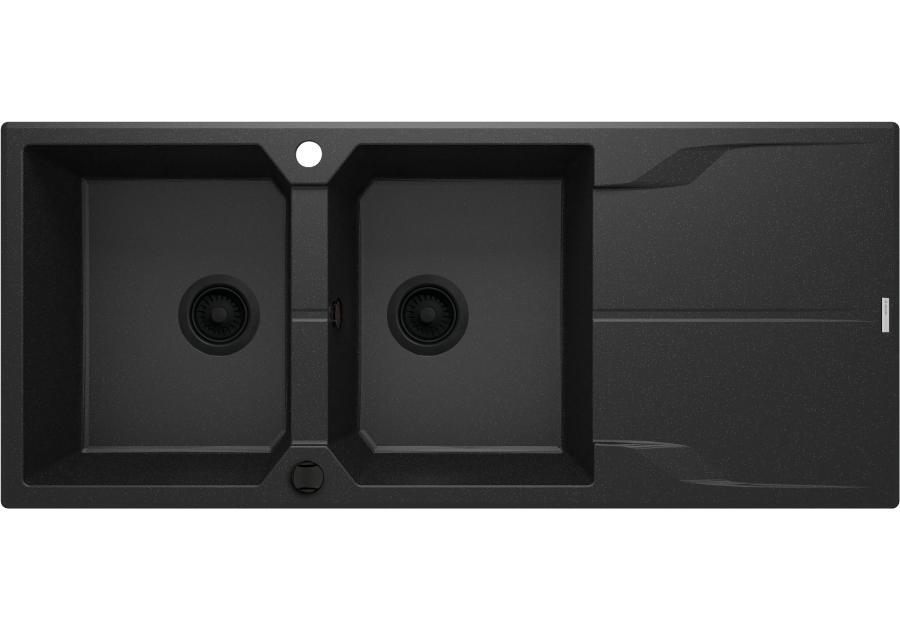 Zdjęcie: Zlewozmywak Andante grafit metalik granit 2K Z/O 1160x500x224,3,5", nero DEANTE