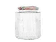 Zdjęcie: Komplet 4 słoików Spiżarnia Pani Domu ryflowanych 450 ml z 4 etykietami samoprzylepnymi ALTOM DESIGN