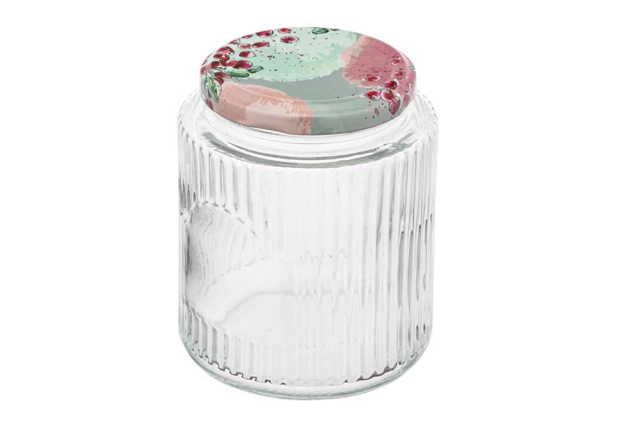 Zdjęcie: Komplet 4 słoików Spiżarnia Pani Domu ryflowanych 450 ml z 4 etykietami samoprzylepnymi ALTOM DESIGN