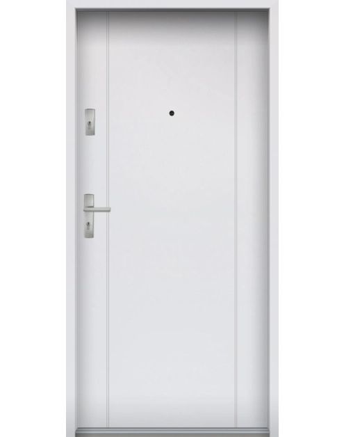 Zdjęcie: Drzwi wejściowe do mieszkań Bastion A-34 Biały 90 cm prawe OSP KR CENTER