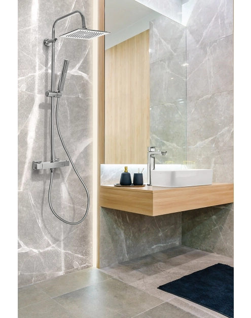 Zdjęcie: Wysoka bateria umywalkowa Nyks chrom INVENA