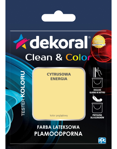 Zdjęcie: Tester farby Clean&Color cytrusowa energia 0,04 L DEKORAL