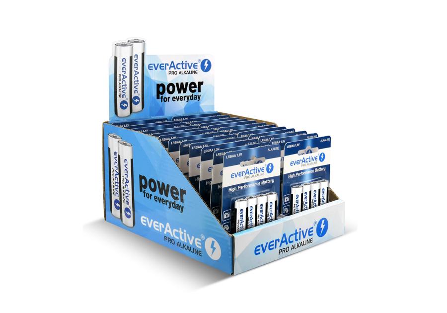 Zdjęcie: Baterie Pro Alkaline LR6 AA display EVERACTIVE