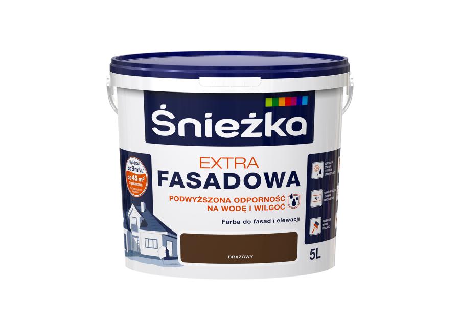 Farba Extra Fasadowa Brązowy 5L N ŚNIEŻKA