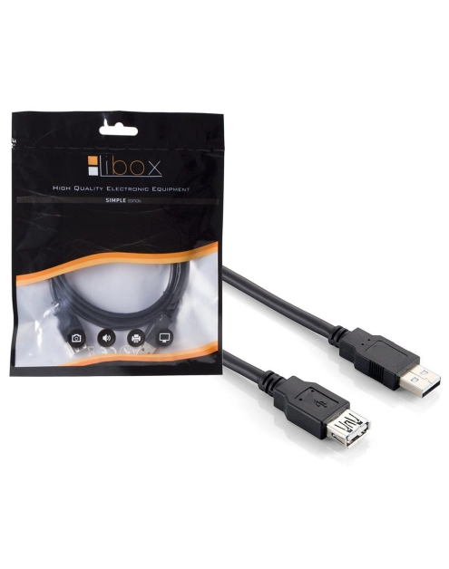 Zdjęcie: Kabel USB typ A wtyk-gniazdo 1,8/1,2 m LB0015 LIBOX