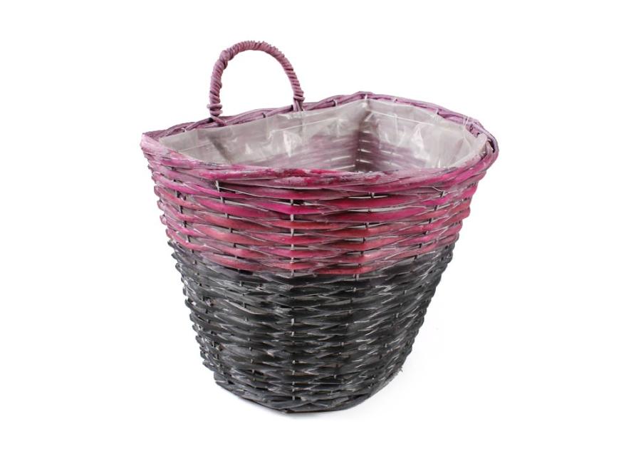 Zdjęcie: Koszyk kwietnik zawieszany na ścianę 30x25x25/32 cm TIN TOURS