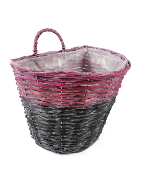 Zdjęcie: Koszyk kwietnik zawieszany na ścianę 30x25x25/32 cm TIN TOURS