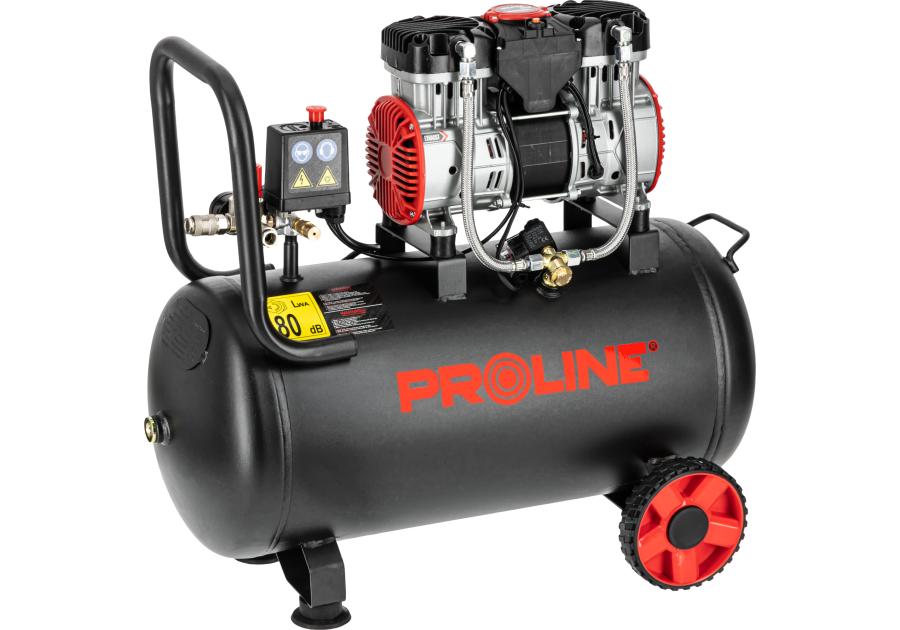 Zdjęcie: Kompresor bezolejowy 50 L, 1500W/2KM, 8bar, 254L/min PROLINE