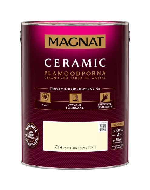 Zdjęcie: Farba Ceramic pastelowy opal C14 5L MAGNAT