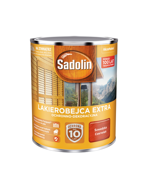 Zdjęcie: Lakierobejca Extra 0,75 L szwedzka czerwień SADOLIN