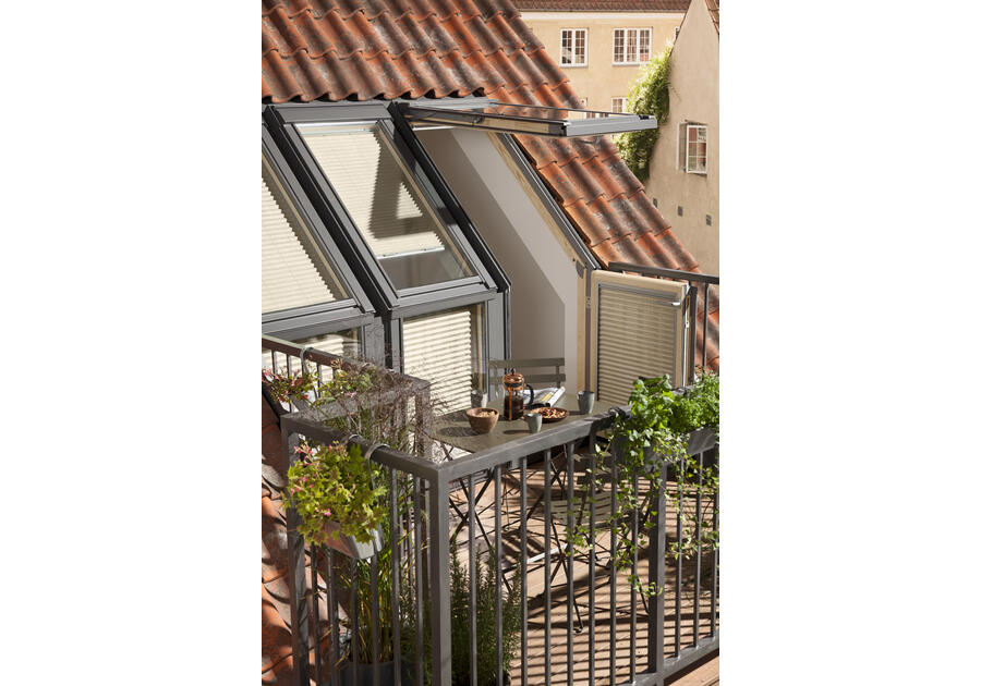 Zdjęcie: Okno balkonowe GEL 3065G drewniane górna część, 78x136 cm VELUX