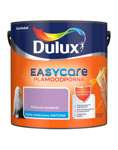 Zdjęcie: Farba do wnętrz EasyCare 2,5 L fiołkowa świeżość DULUX