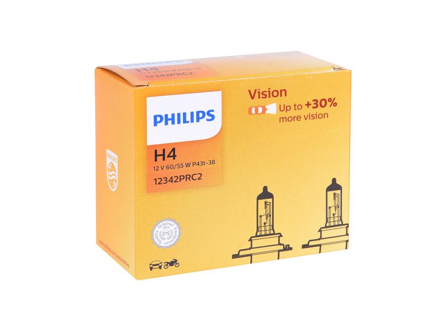 Zdjęcie: Żarówka H4 60/55 W P43 Vision C2 PH Dwupak PHILIPS