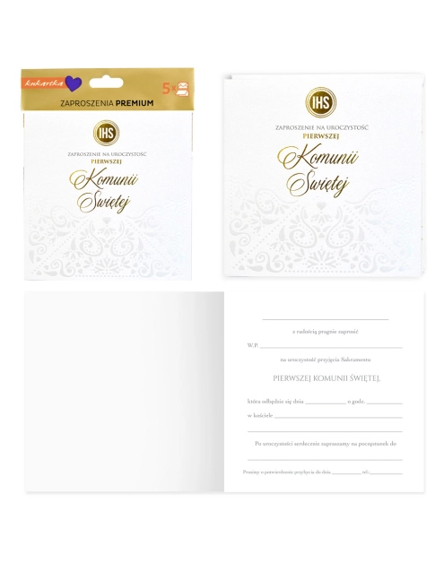 Zdjęcie: Zaproszenie PMZ-133 Komunia KUKARTKA